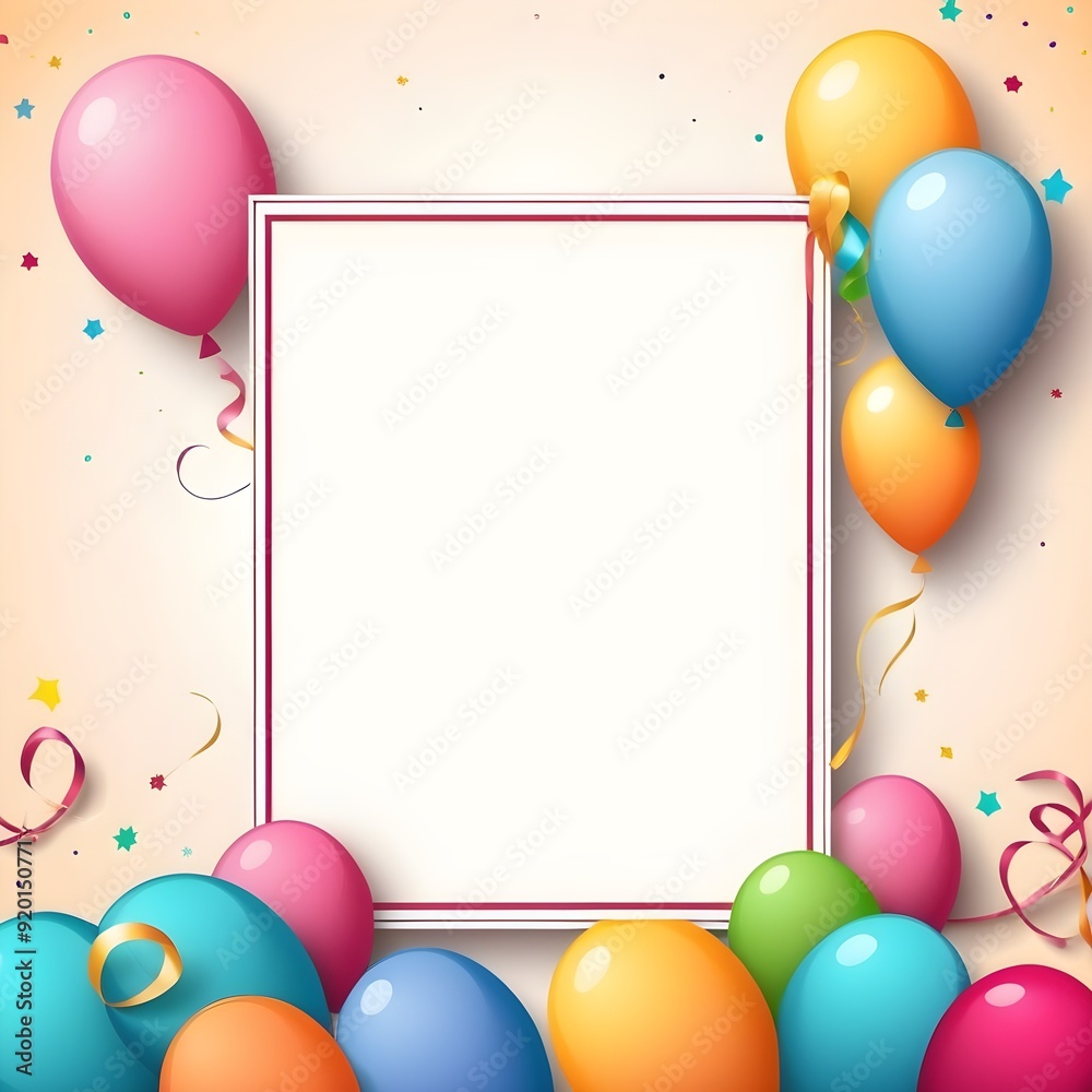 Party Card Simple Background birthday party invitation card background with empty without text copy ...