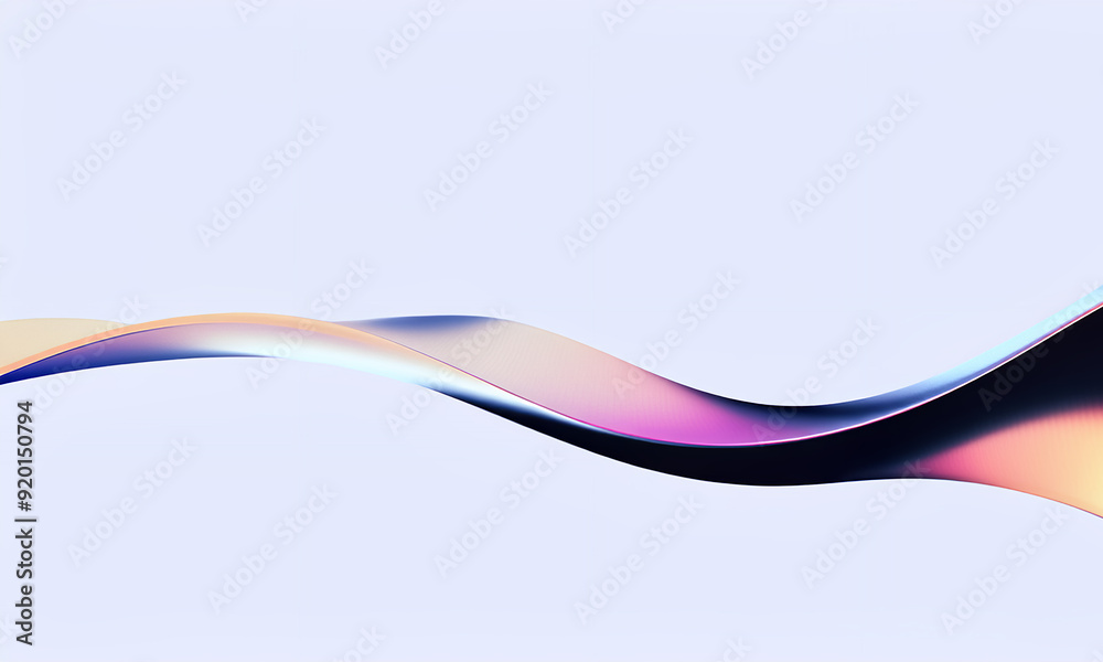 Naklejka premium colorful natural technology wave on white background