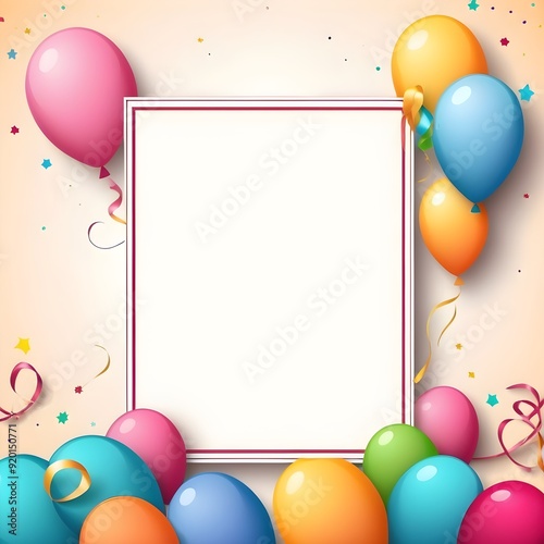 birthday party invitation card background with empty without text copy space vector 