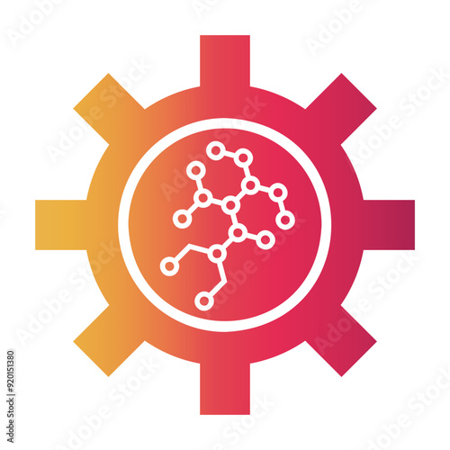 molecular biomedical Gradient icon