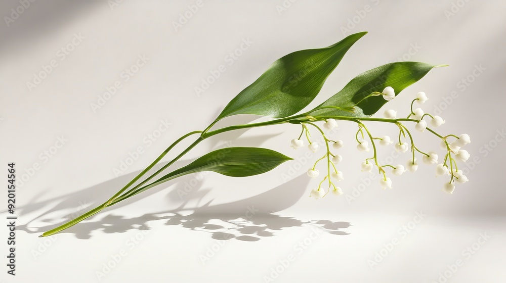 Obraz premium Studio shot of Lily of the Valley cut out against a white background