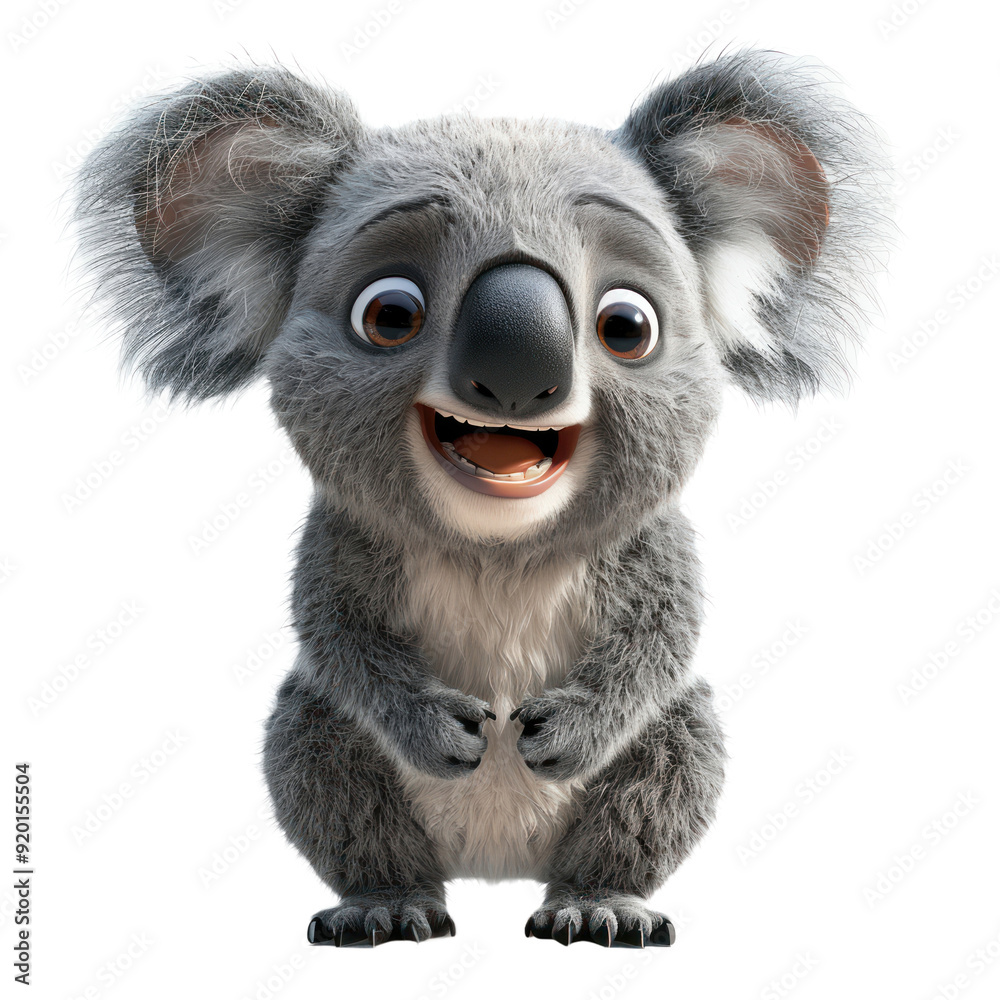 Cute Koala isolated on a transparent background for web, banner, wallpaper Cute Koala isolated on a transparent background for web, banner, wallpaper