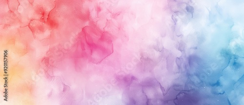 A vibrant abstract background featuring soft watercolor textures in various shades of pink, blue, and orange, creating a dreamy atmosphere.