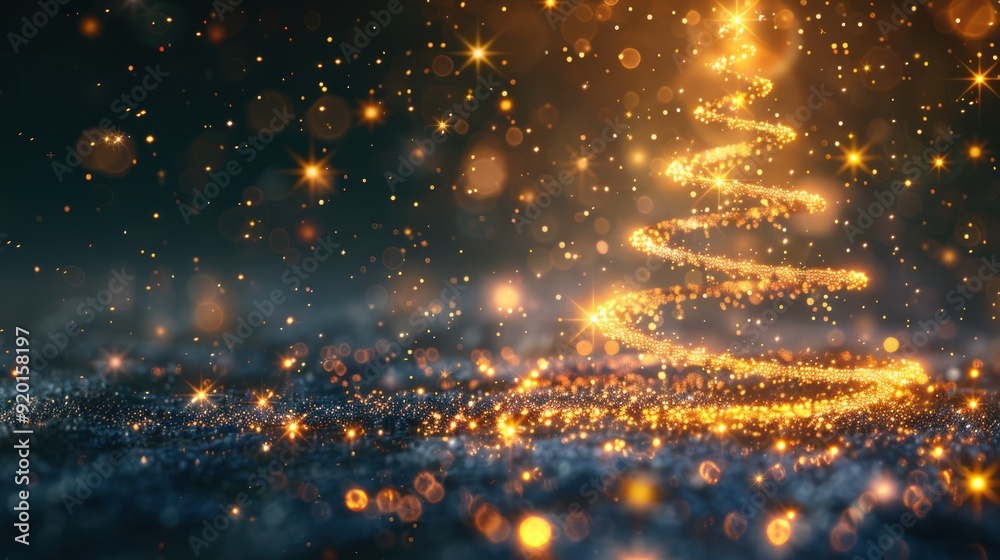 Naklejka premium Sparkling Christmas Tree