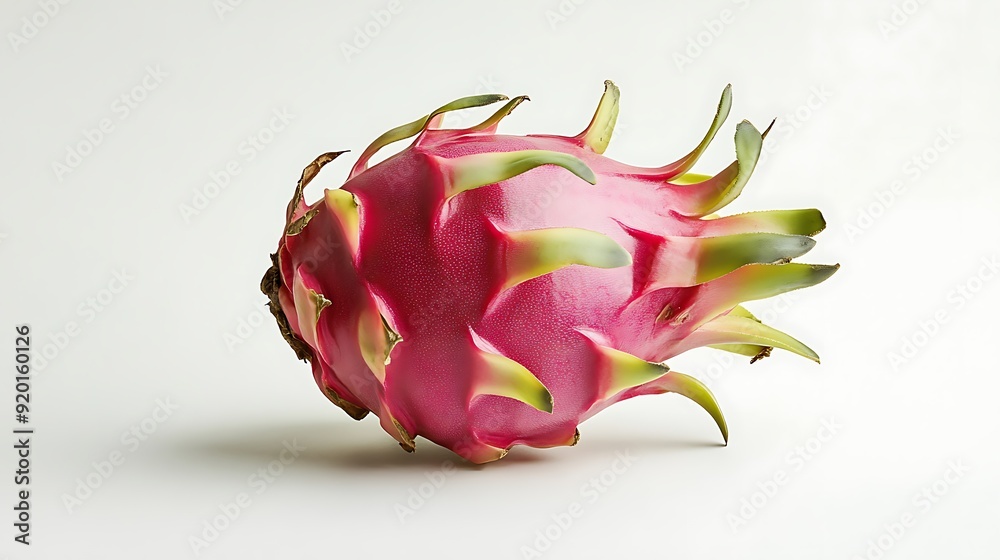 Pink Dragon Fruit Isolated on White Background