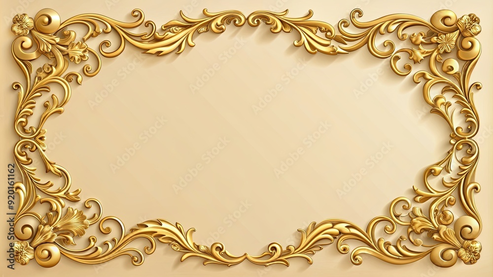 Elegant golden corner frame decoration with intricate details , gold, luxurious, ornament, embellishment, decorative, fancy Elegant golden corner frame decoration with intricate details , gold, luxurious, ornament, embellishment, decorative, fancy