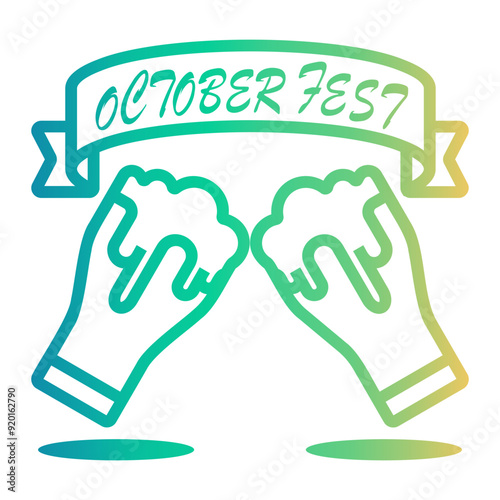 octoberfest Line Gradient Icon