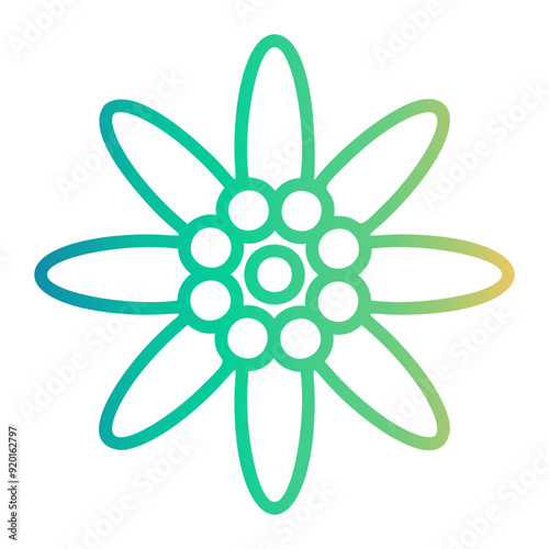 flower Line Gradient Icon