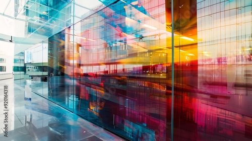 Wallpaper Mural Abstract Reflections of a Modern Building Torontodigital.ca