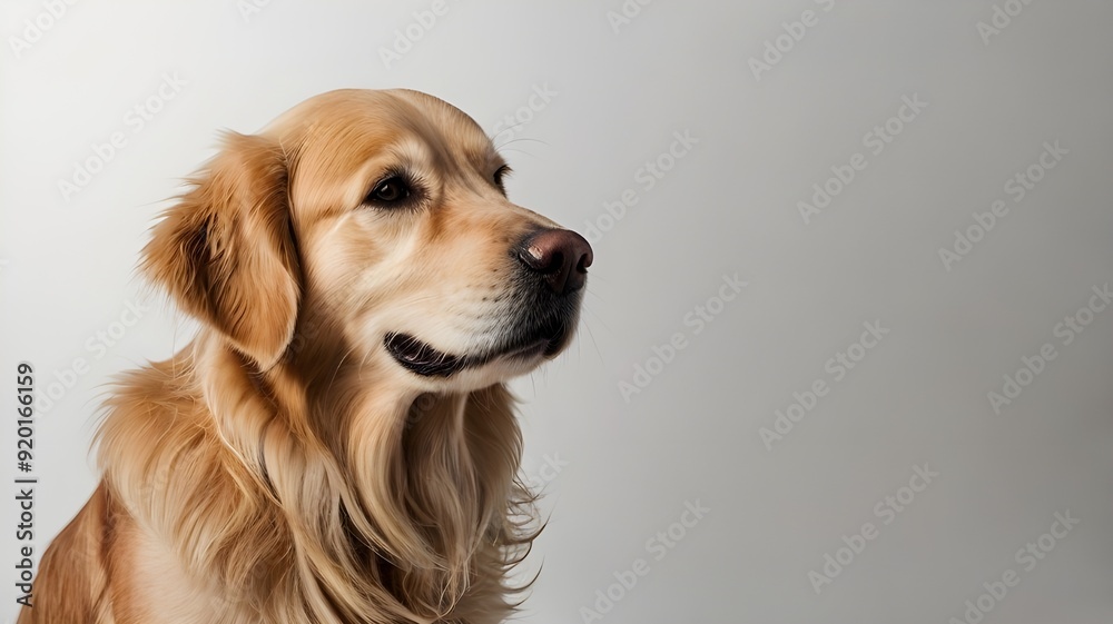 Golden Retriever isolated on plain background Golden Retriever isolated on plain background