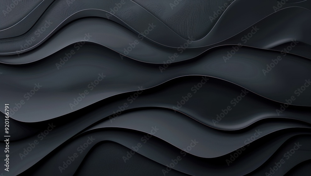 Abstract Black Wave Background Abstract Black Wave Background