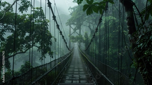 Misty Jungle Bridge