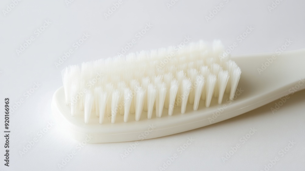 White brush, comb isolated on white background stock photo White brush, comb isolated on white background stock photo