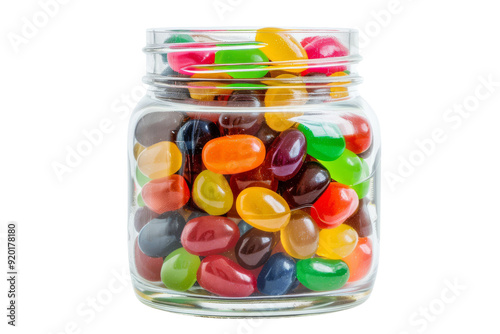 Colorful Jelly Beans in a Glass Jar