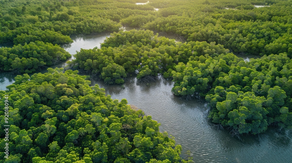 Aerial View of Lush Mangrove Forest Aerial View of Lush Mangrove Forest