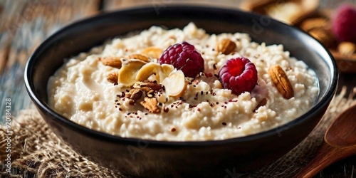 bowl oat with nuts and rass