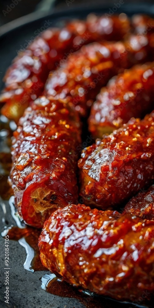 plate meat covered in sauce plate meat covered in sauce