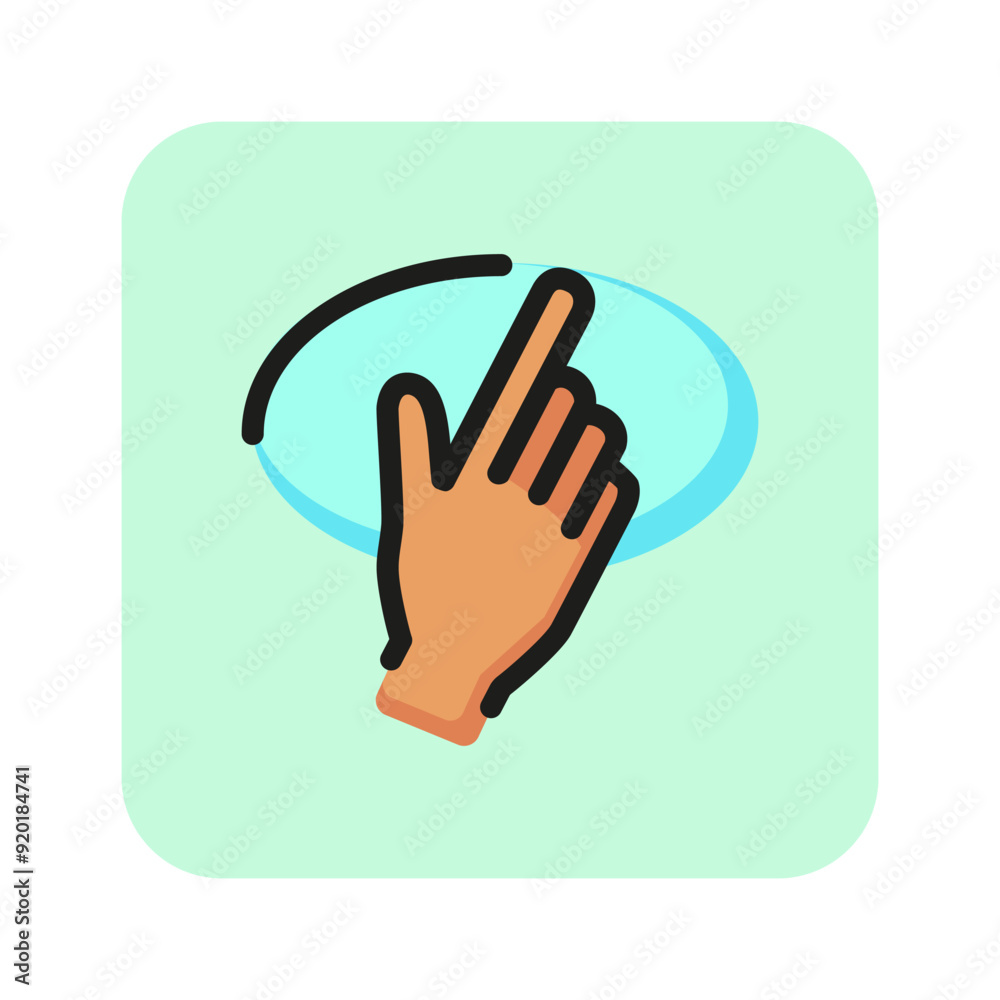 Swipe line icon. Mobile, sensor, screen. Mobile concept. Vector illustration can be used for topics like technology, smartphones, digital progress Swipe line icon. Mobile, sensor, screen. Mobile concept. Vector illustration can be used for topics like technology, smartphones, digital progress