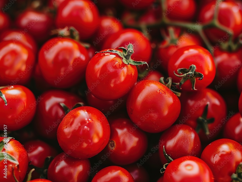 Elegant Organic Cherry Tomatoes Showcase, Freshness and Vibrancy at the Vegetable Market Stall – A Flat Lay Perspective of Natural Produce Bounty. Elegant Organic Cherry Tomatoes Showcase, Freshness and Vibrancy at the Vegetable Market Stall – A Flat Lay Perspective of Natural Produce Bounty.