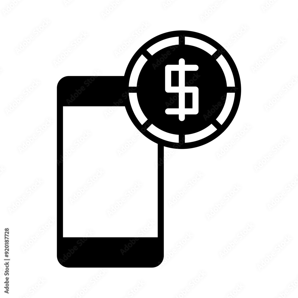 Obraz premium Digital Money Solid Black