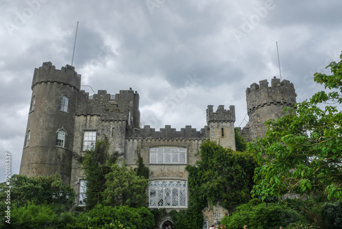 Gloomy european castle