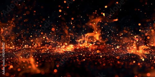 This captivating image showcases vibrant flames and glowing embers, making it perfect for igniting your creativity