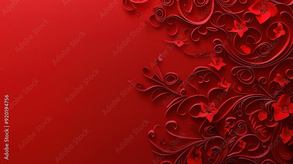 Intricate Paper Cuttings Showcase Red Love Greeting Card Design, Traditional Craftsmanship with Romantic Background, Perfect for Valentine's Day Celebration Intricate Paper Cuttings Showcase Red Love Greeting Card Design, Traditional Craftsmanship with Romantic Background, Perfect for Valentine's Day Celebration
