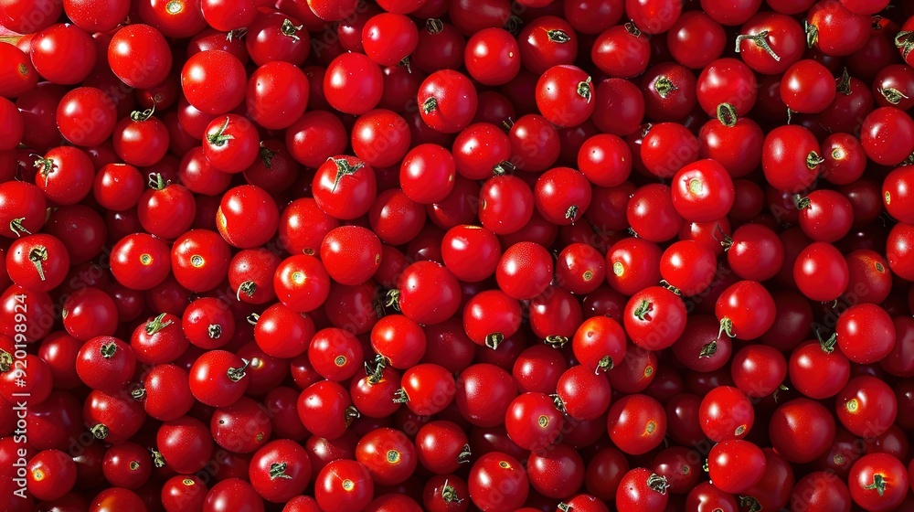 Stunning Top View of Vibrant Red Cherry Tomatoes Piled High, Exuding Freshness and Healthiness for a Nutritious Diet. A Real Photo Capturing the Essence of Healthy Eating. Stunning Top View of Vibrant Red Cherry Tomatoes Piled High, Exuding Freshness and Healthiness for a Nutritious Diet. A Real Photo Capturing the Essence of Healthy Eating.