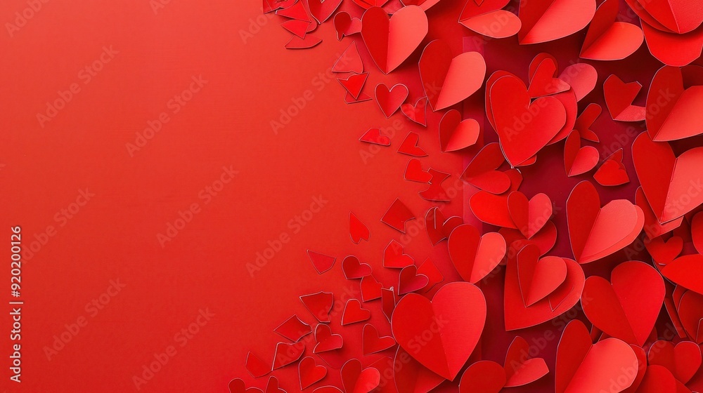 Intricate Paper Cuttings Showcase Red Love Greeting Card Design, Traditional Craftsmanship with Romantic Background, Perfect for Valentine's Day Celebration Intricate Paper Cuttings Showcase Red Love Greeting Card Design, Traditional Craftsmanship with Romantic Background, Perfect for Valentine's Day Celebration