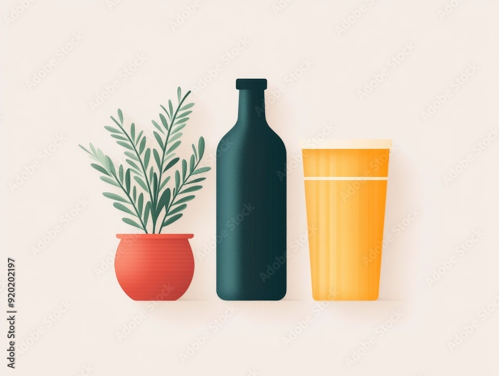 Eco Friendly Packaging Design with Biodegradable Materials such as Paperboard Kraft and Cellulose Fibers in a Flat Minimalist Style Eco Friendly Packaging Design with Biodegradable Materials such as Paperboard Kraft and Cellulose Fibers in a Flat Minimalist Style