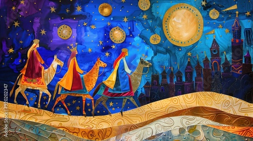 Whimsical journey of the three wise men