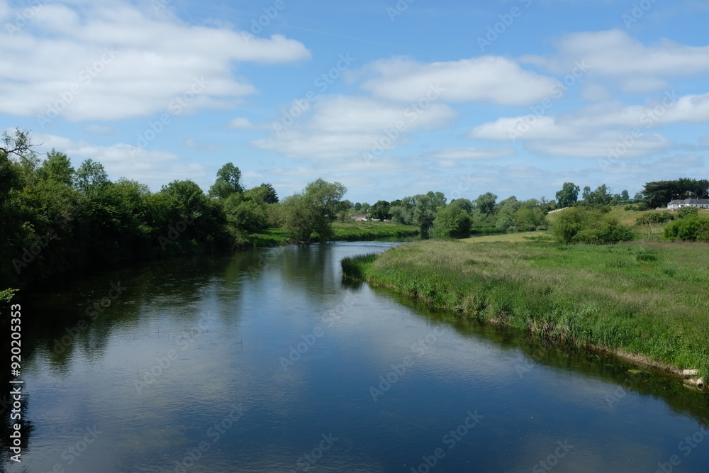 landscape with river in summer landscape with river in summer