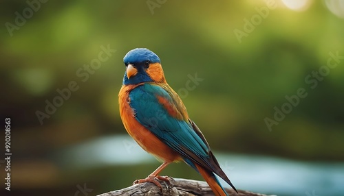 Africa bird fly. Lilac-breasted roller, Coracias caudatus, head with blue natur. Pink and blue animal. Evening sunset with bird on the tree. Beautiful African bird, 5