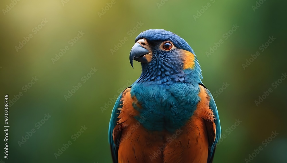 Obraz premium Africa bird fly. Lilac-breasted roller, Coracias caudatus, head with blue natur. Pink and blue animal. Evening sunset with bird on the tree. Beautiful African bird, 3