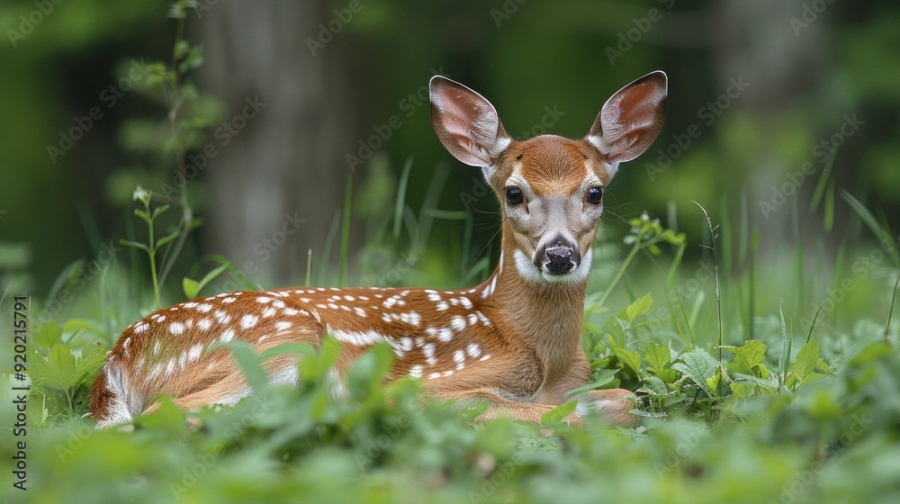 Fawn Resting in a Meadow Fawn Resting in a Meadow