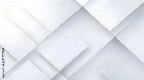 Abstract geometric shapes in soft white tones creating a modern design aesthetic.