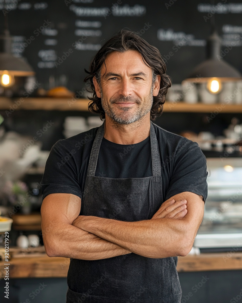 Successful small business owner standing with crossed arms Successful small business owner standing with crossed arms