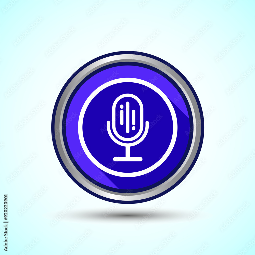 Podcast Icon Button Design Illustration Microphone Icon Podcast Icon Button Design Illustration Microphone Icon