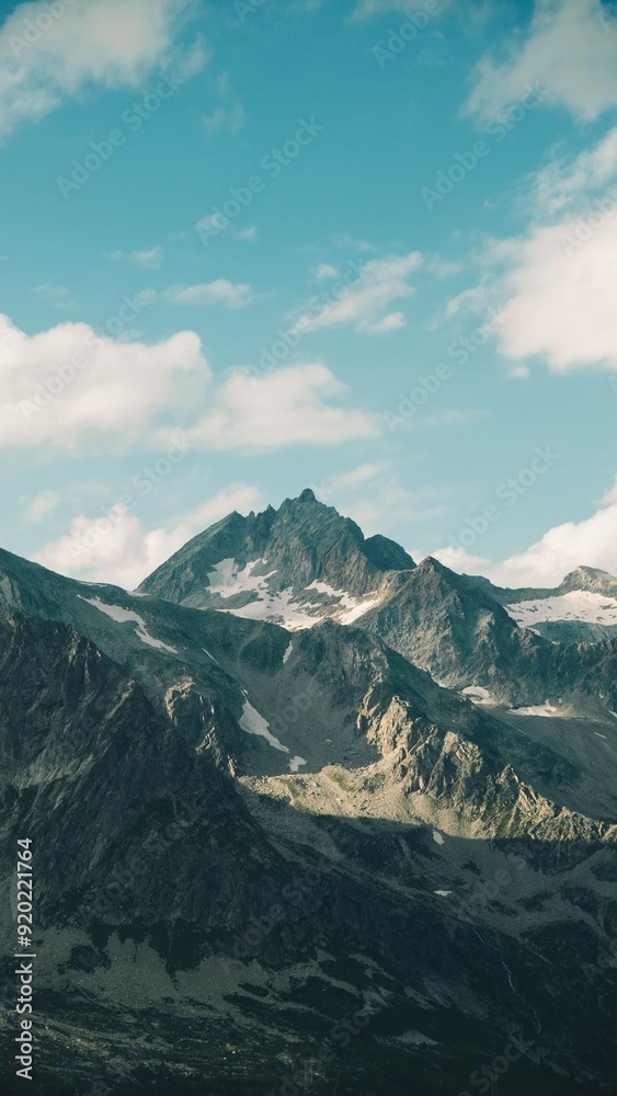 Fototapeta premium Beautiful landscape of green mountains in Riale, Italy on a sunny day.