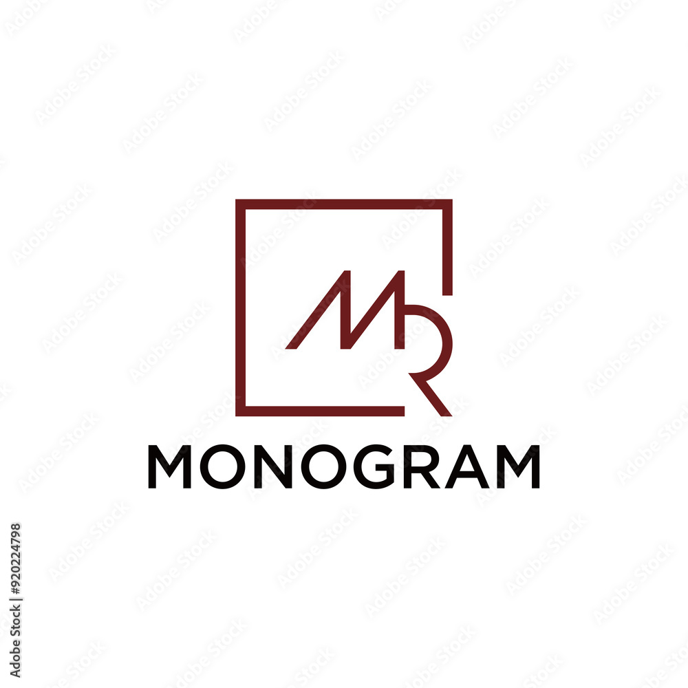 letter MR logo with an abstract and modern design concept letter MR logo with an abstract and modern design concept