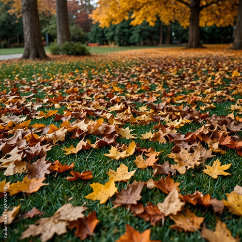 autumn leaves on the ground