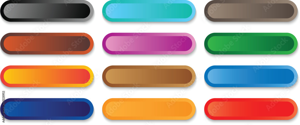 set of different gradient buttons for web. web menu button vector illustration. set of different gradient buttons for web. web menu button vector illustration.
