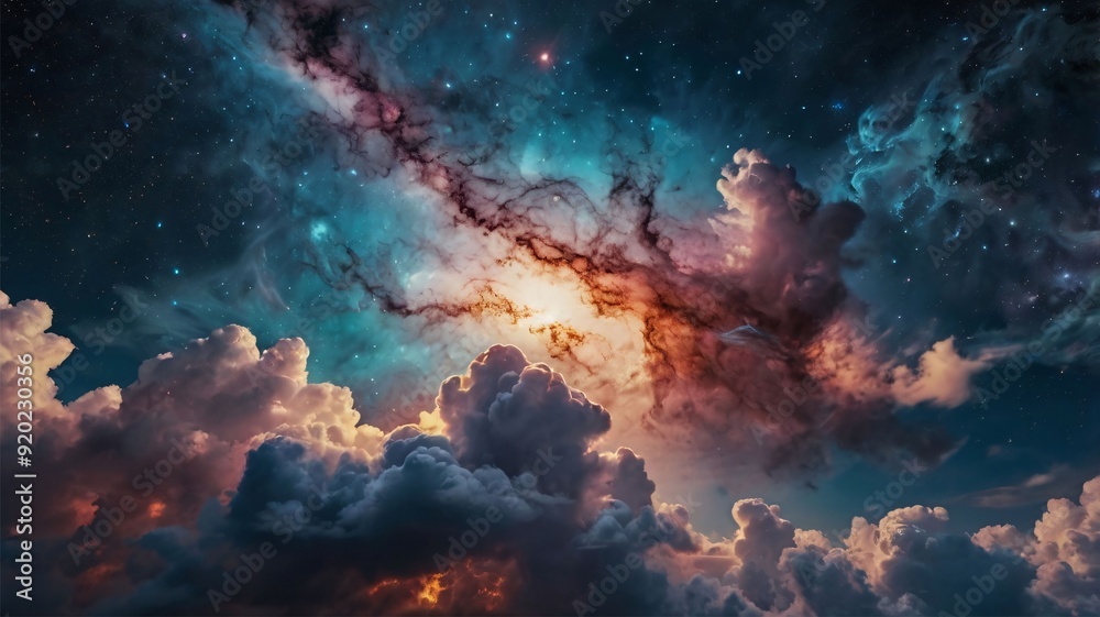 Cloud and milk way sky galaxies, HD Quality photo illustration Cloud and milk way sky galaxies, HD Quality photo illustration
