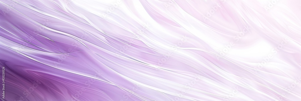 Obraz premium Soft and gently flowing waves in beautiful lavender hues create a wonderfully calming and dreamy atmosphere