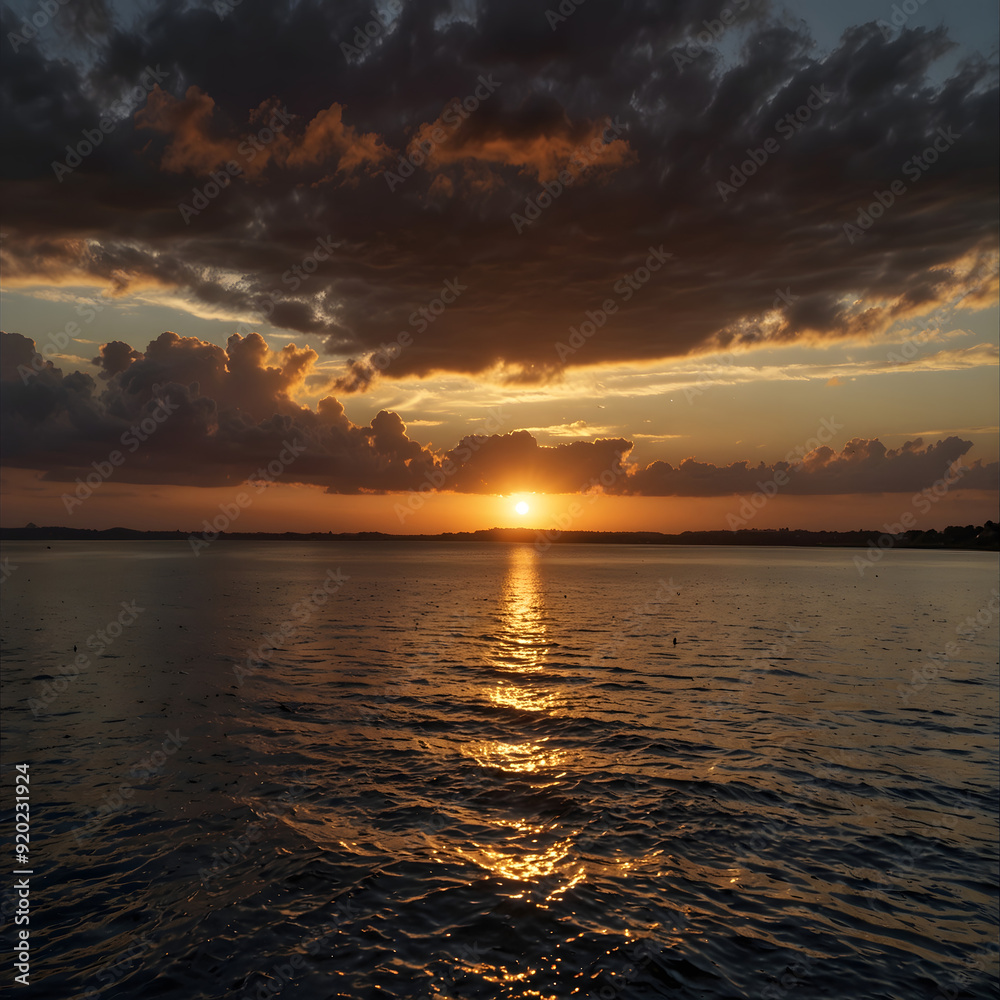 Fototapeta premium sunset over the sea