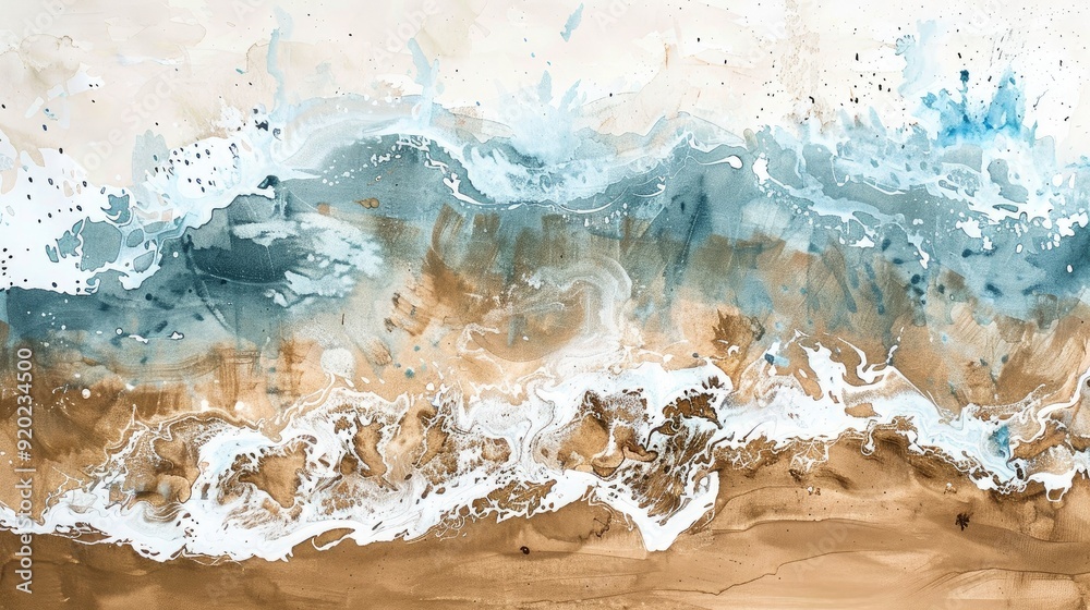 Abstract Watercolor Seascape Abstract Watercolor Seascape