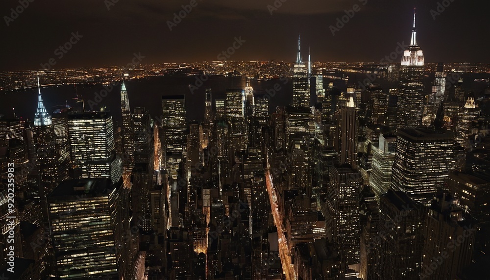 Fototapeta premium Midtown Manhattan skyline during Christmas time4