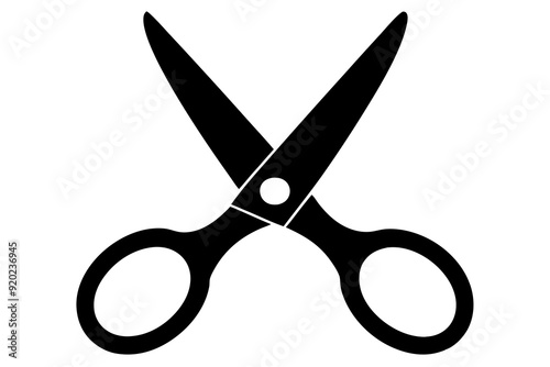Scissors icon, collection scissors vector silhouette