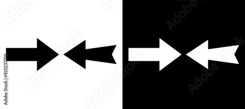 Left and Right arrows directions free vector. Bold arrow sign and arrow pointer icon vector.