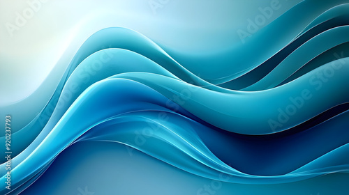 A serene abstract design featuring flowing blue waves.